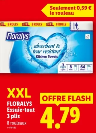 XXL FLORALYS Essuie-tout 3 plis