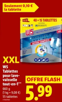 XXL W5 Tablettes pour lave-vaisselle tout-en-1***