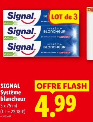 SIGNAL Système blancheur LOT de 3