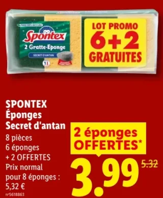 SPONTEX Éponges Secret d'antan