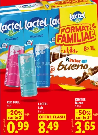 Lait demi-écrémé Lactel