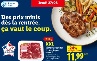 L'ÉTAL DU BOUCHER 12 côtes de porc échine XXL