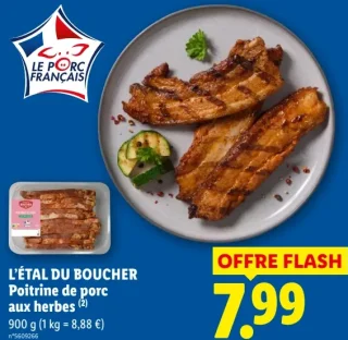 L'ÉTAL DU BOUCHER Poitrine de porc aux herbes