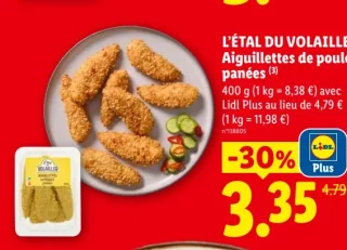 L'étal du volailler Aiguillettes de poulet panées