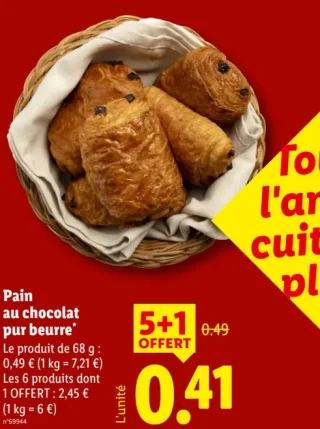 Pain au chocolat pur beurre