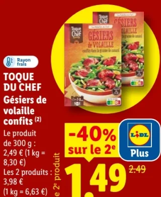 Toque du Chef Gésiers de volaille confits