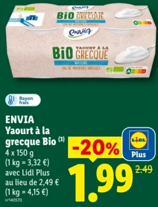 Envia Yaourt à la grecque Bio