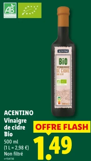 Acentino Vinaigre de cidre Bio