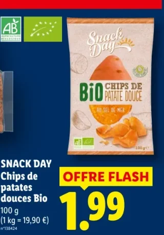 Snack Day Chips de patates douces Bio