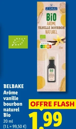 Belbake Arôme vanille bourbon naturel Bio
