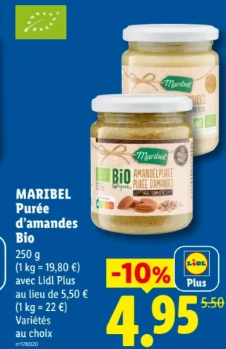 Maribel Purée d'amandes Bio