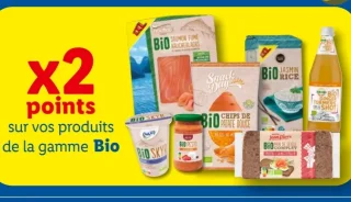 Sélection de produits de la gamme Bio Lidl