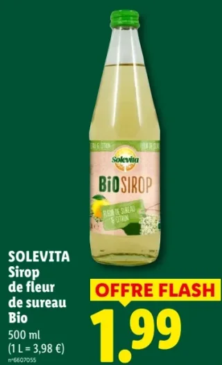 Solevita Sirop de fleur de sureau Bio