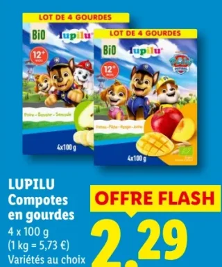 Lupilu Compotes en gourdes Bio Pat' Patrouille
