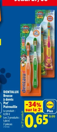 DENTALUX Brosse à dents Pat' Patrouille