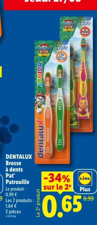 DENTALUX Brosse à dents Pat' Patrouille