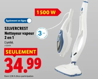 SILVERCREST Nettoyeur vapeur 2 en 1