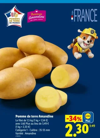 Pomme de terre Amandine Princesse Amandine