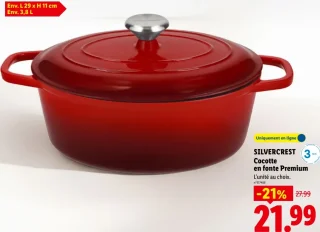 SILVERCREST Cocotte en fonte Premium