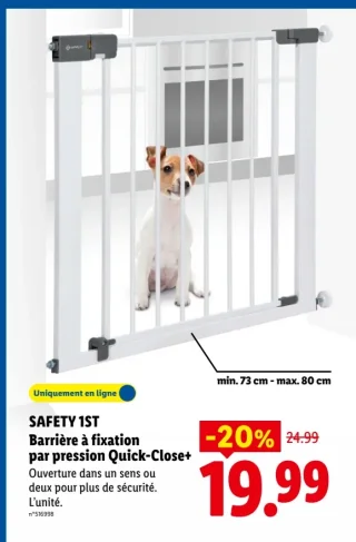 SAFETY 1ST Barrière à fixation par pression Quick-Close+