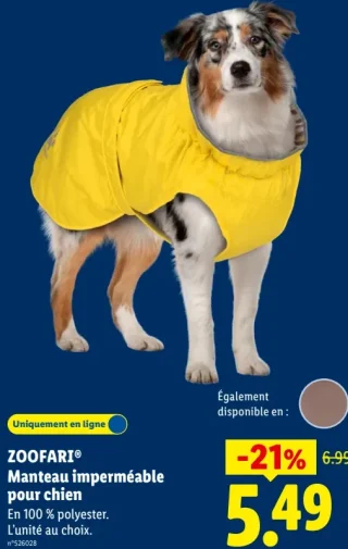 ZOOFARI® Manteau imperméable pour chien