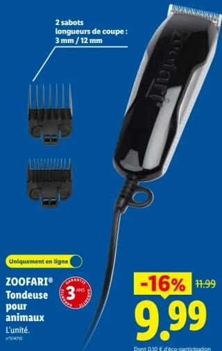 ZOOFARI® Tondeuse pour animaux