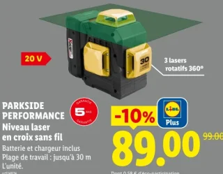 PARKSIDE PERFORMANCE Niveau laser en croix sans fil