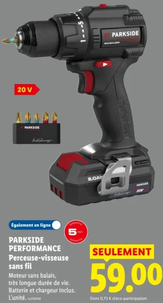 PARKSIDE PERFORMANCE Perceuse-visseuse sans fil