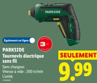 PARKSIDE Tournevis électrique sans fil