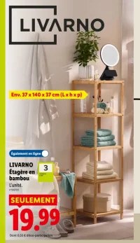 LIVARNO Étagère en bambou