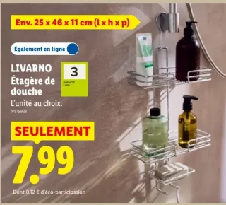 LIVARNO Étagère de douche