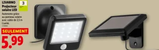 LIVARNO Projecteur solaire LED