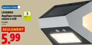 LIVARNO Applique murale solaire à LED