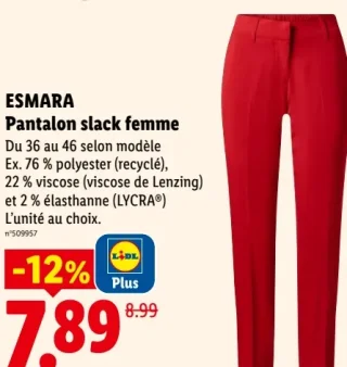 ESMARA Pantalon slack femme