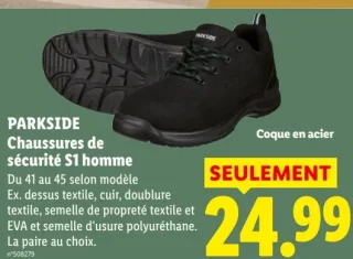 PARKSIDE Chaussures de sécurité S1 homme