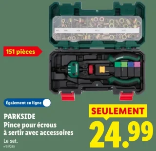 PARKSIDE Pince pour écrous à sertir avec accessoires