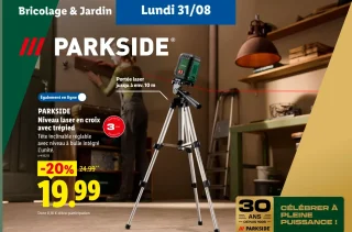 PARKSIDE Niveau laser en croix avec trépied