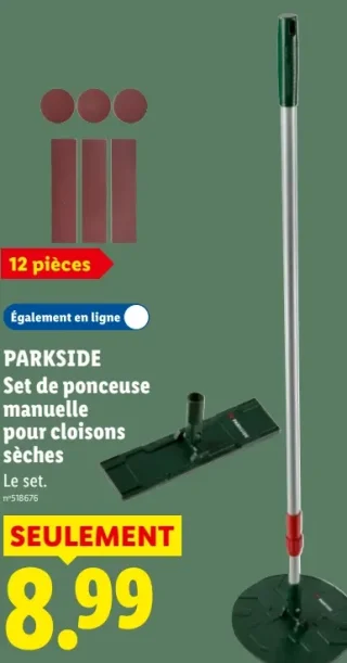 PARKSIDE Set de ponceuse manuelle pour cloisons sèches