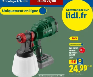 PARKSIDE Pistolet à peinture sans fil