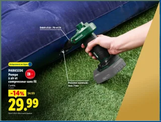 PARKSIDE Pompe à air et compresseur sans fil