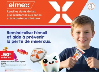 Gamme anti caries enfant et junior ELMEX