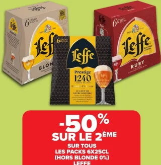 Bière Leffe - Packs 6x25cl (hors Blonde 0%)