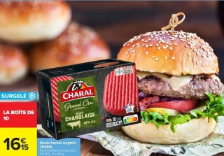 Steaks hachés surgelés Charal Race Charolaise ou Limousine