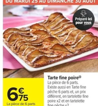 Tarte fine poire