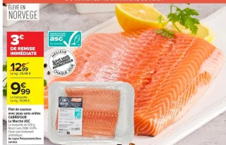 Filet de saumon avec peau sans arêtes CARREFOUR Le Marché ASC