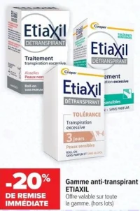 Gamme anti-transpirant ETIAXIL