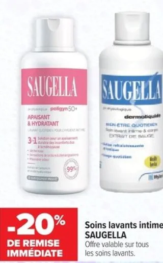 Soins lavants intime SAUGELLA
