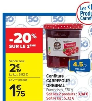 Confiture CARREFOUR ORIGINAL