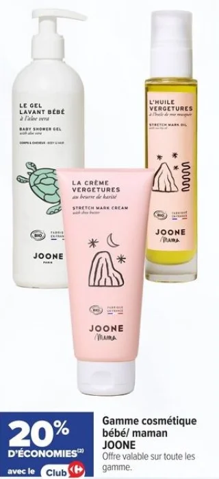 Gamme cosmétique bébé/ maman JOONE