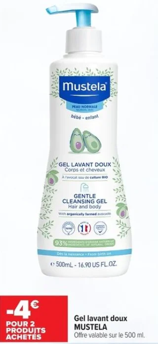 Gel lavant doux MUSTELA